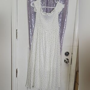 Forever 21 White Sequin Halter Sundress